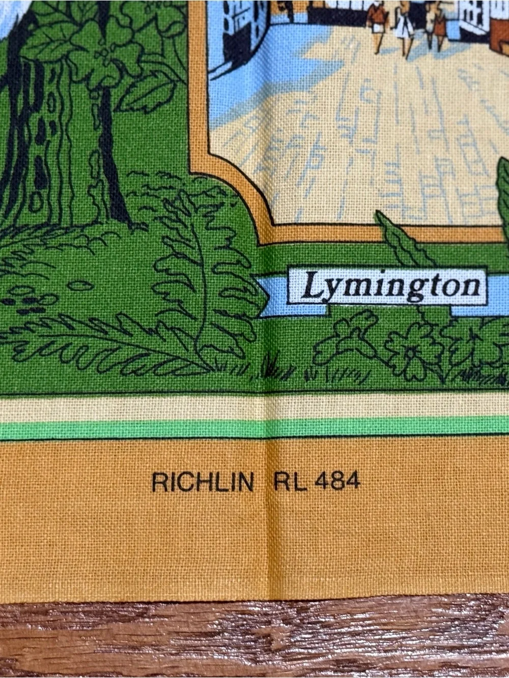 VTG New Forest Souvenir Tea Towel Richlin RL484 Cotton Map Made in UK (NWOT)